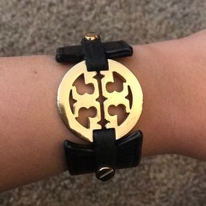 Black Tory Burch gold bracelet